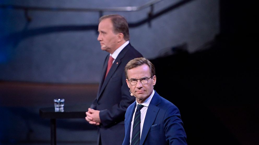 Moderaternas partiledare Ulf Kristersson och Socialdemokraternas partiledare Stefan Löfven.