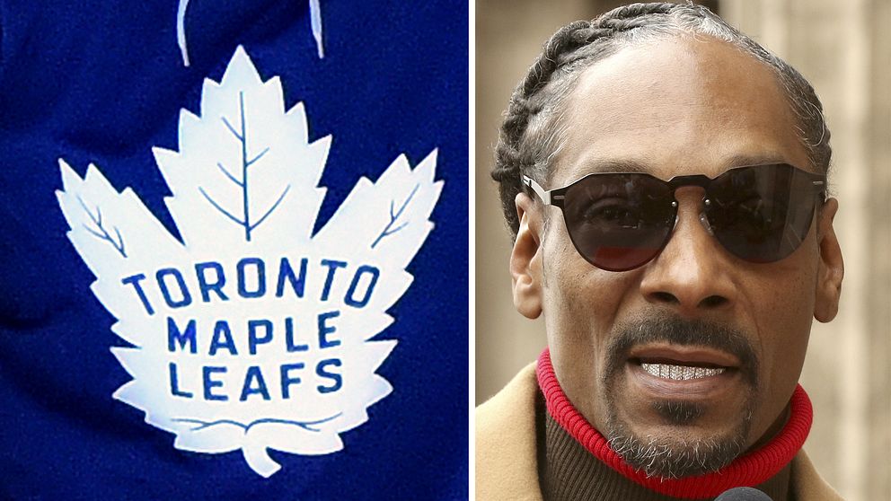 Toronto Maple Leafs logotyp och Snoop själv.