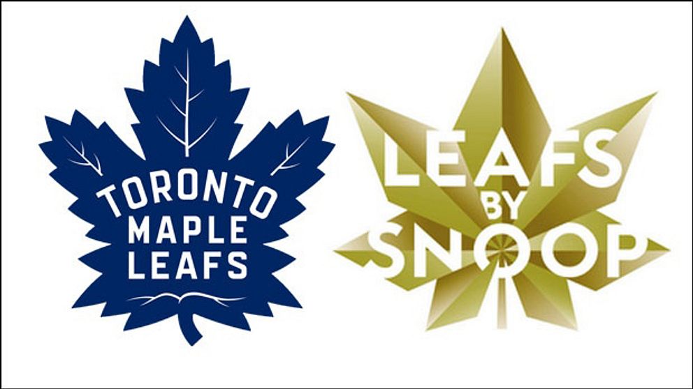 Torontos klubbmärke och Snoops logotyp.