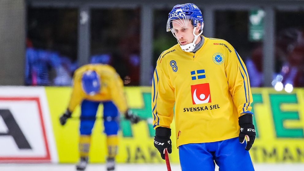 Erik Säfström efter att Sverige tappat 5-3-ledning till förlust med 5-6 mot Ryssland.
