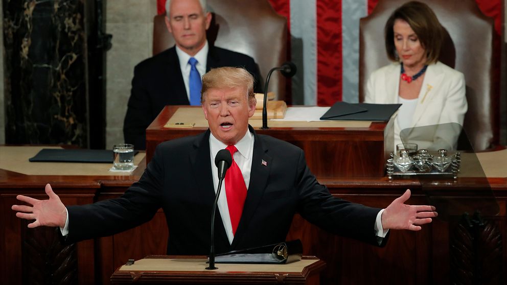 Donald Trump under sitt state of the union-tal.