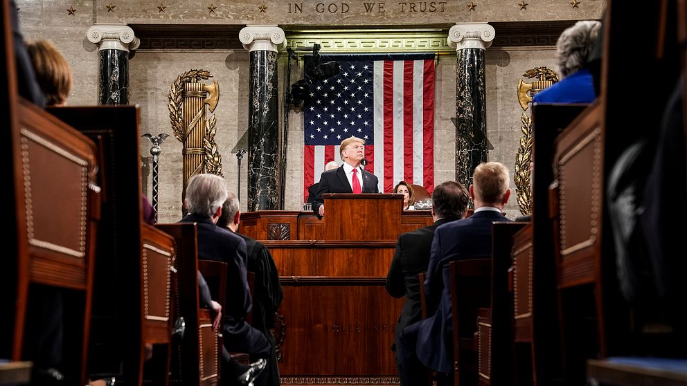 Donald Trump under sitt state of the union-tal.