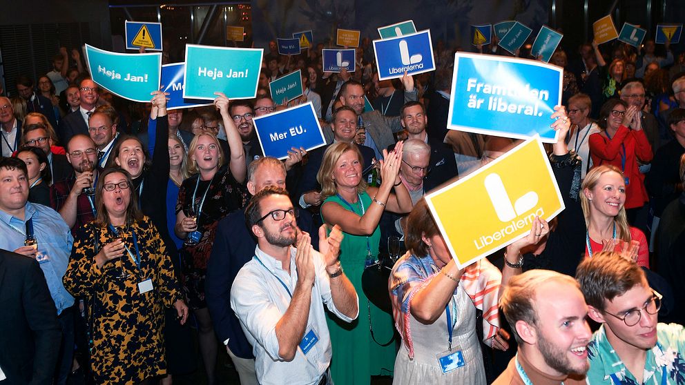 Liberalernas valvaka på Clarion hotel i Stockholm 2018