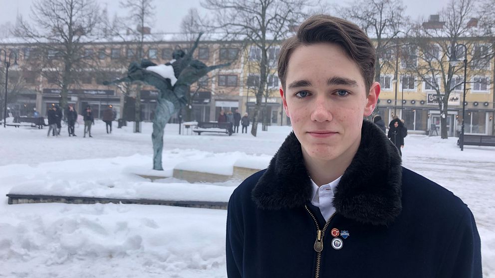 Sigge Eriksson går första året på Möckelngymnasiet och är en av initiativtagarna bakom marschen