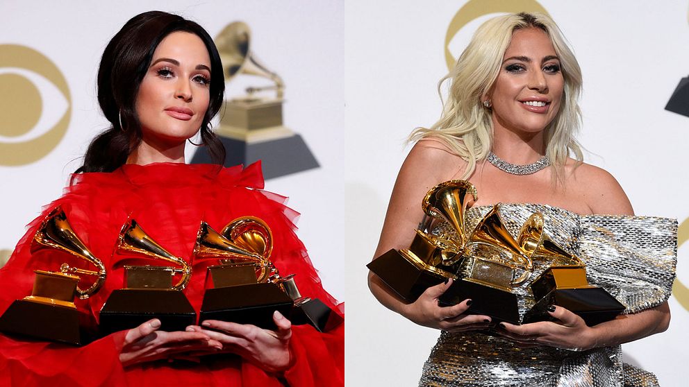 Kacey Musgraves och Lady Gaga vann flera priser var på årets Grammygala.