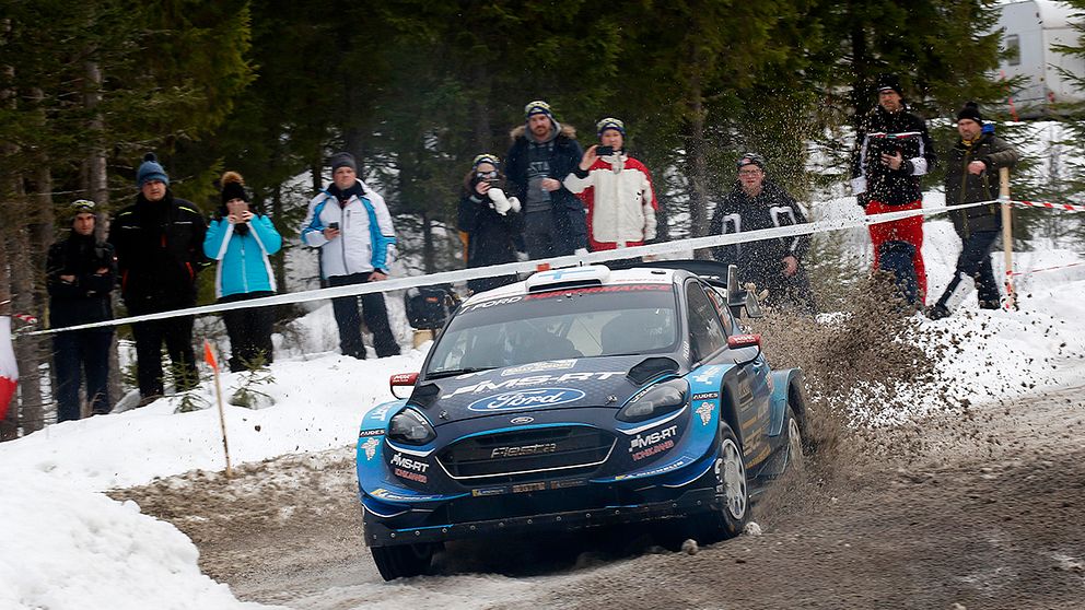 Teemu Suninen tappade (?) chansen att vinna Svenska rallyt med en krasch på lördagens andra sträcka.