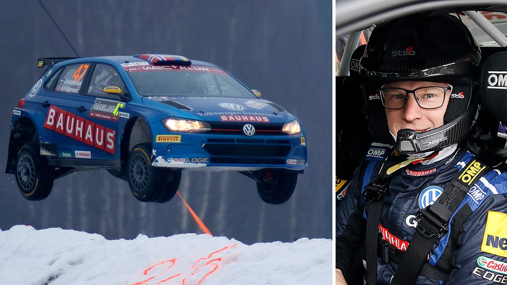 Rallycrossvärldsmästaren Johan Kristoffersson slutade trea i WRC-klassen av Svenska rallyt.