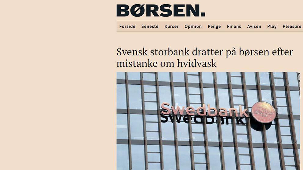 Danska BØRSEN har lagt sitt fokus på Swedbanks börsras.
