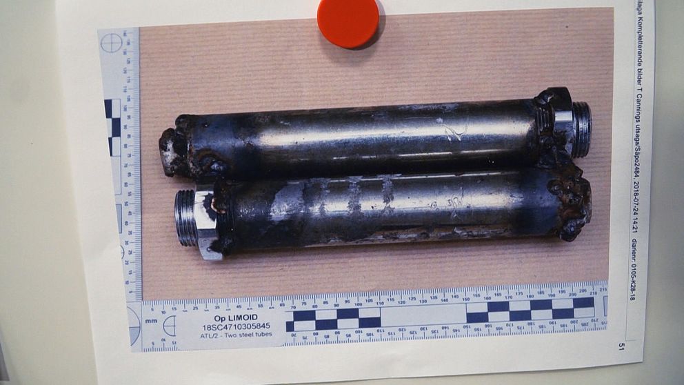 Bild på den bomb som skickats till London.
