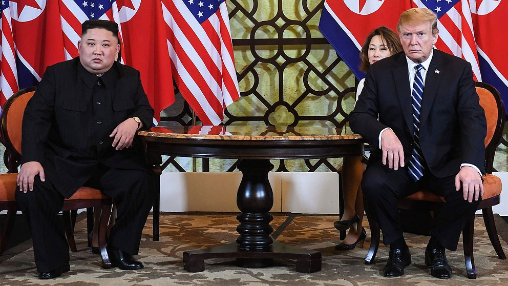 Kim Jong-Un och Donald Trump vid toppmötet