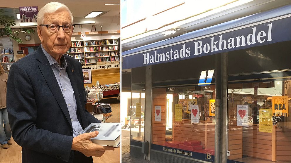 Hans Carlsson, bokhandlare och en av ägarna av Halmstad bokhandel.