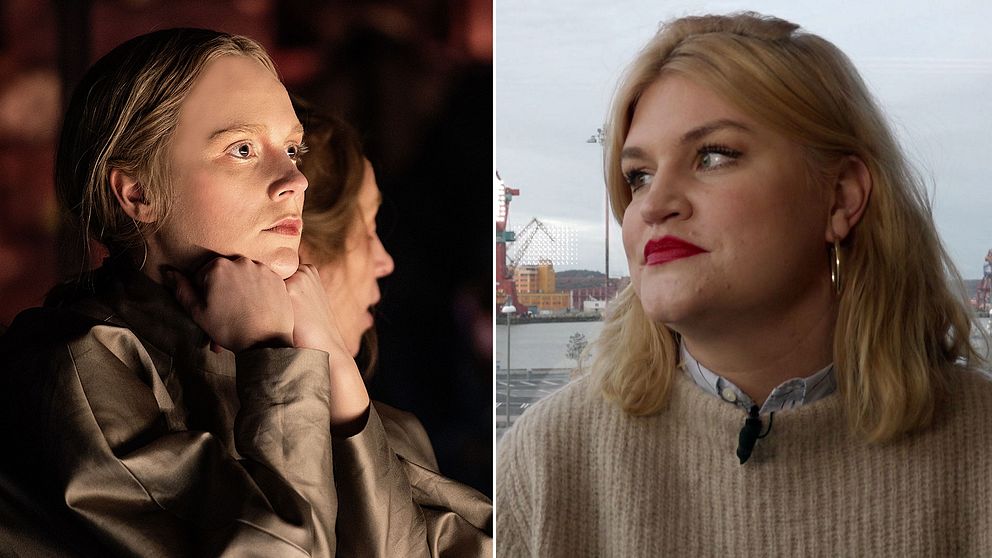 Emma Österlöf och Andrea Edwards i Folkteaterns uppsättning av Jane Eyre, med manus av författaren Tone Schunnesson.