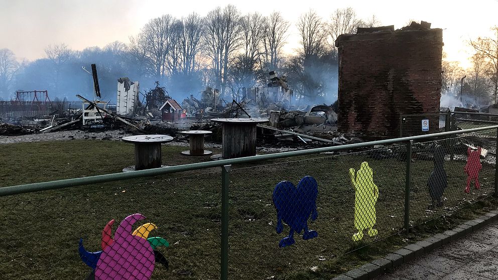 Brand på Vårhems förskola i Rotorp.
