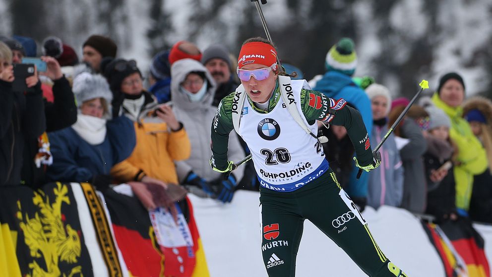 Laura Dahlmeier är sjuk och missar dagens mixstafett.