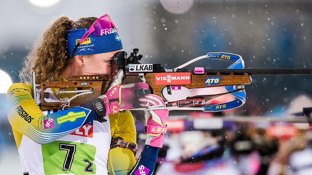 Hanna Öberg tävlar i sprinten i dag.