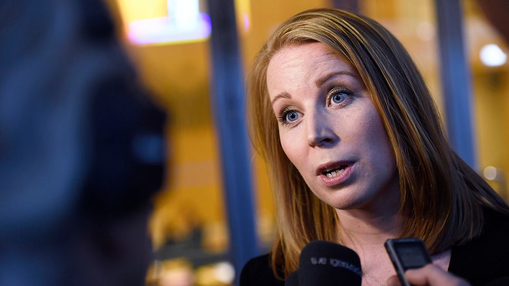 Annie Lööf intervjuas.