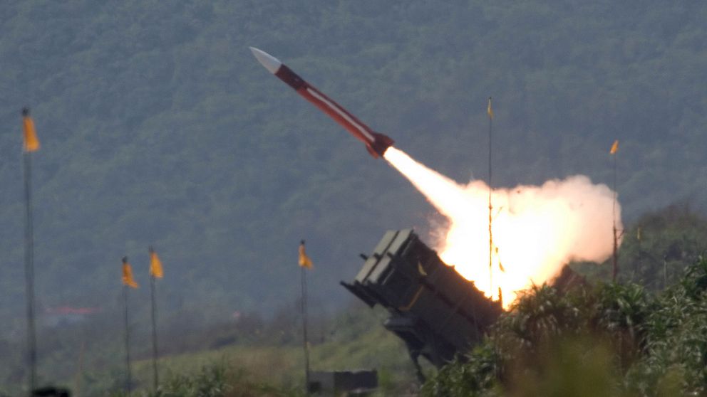 En amerikansk Patriot robot testas i Taiwan i juni 2011.