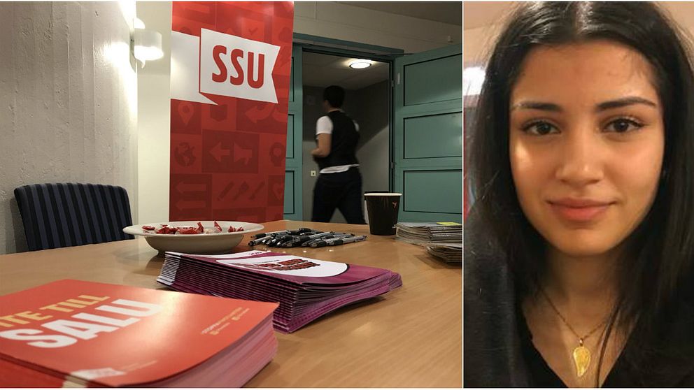 Bilden visar  Beilasam Al-Asadi, på plats för SSU Skånes årsmöte på Kockum fritid i Malmö.