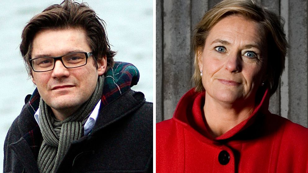 Jan Helin, publisher Aftonbladet och Eva Hamilton vd Sveriges Televsion.