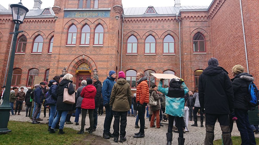 Manifestation för klimatet i Varberg.