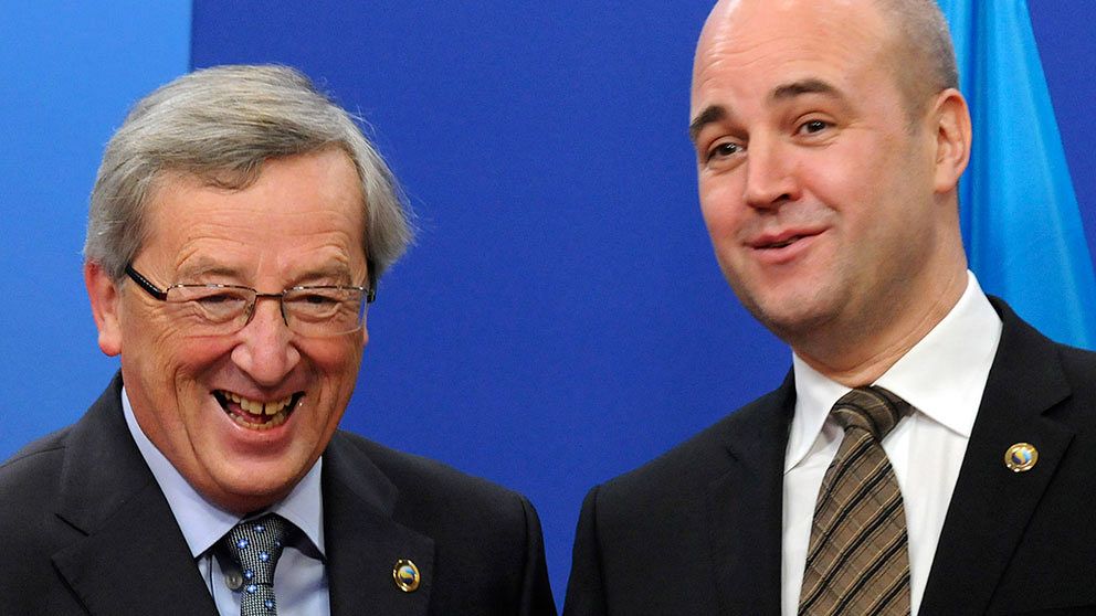 Luxemburgs premiärminister Jean Claude Juncker och Sveriges statsminister Fredrik Reinfeldt.