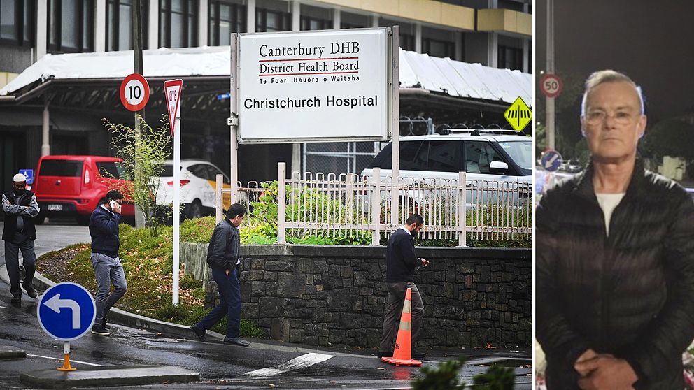 SVT Nyheters Claes JB Löfgren på plats i Christchurch, Nya Zeeland där många personer fortfarande vårdas på sjukhus efter terrorattacken mot moskéerna