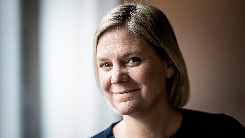Porträtt på Magdalena Andersson socialdemokratisk finansminister.