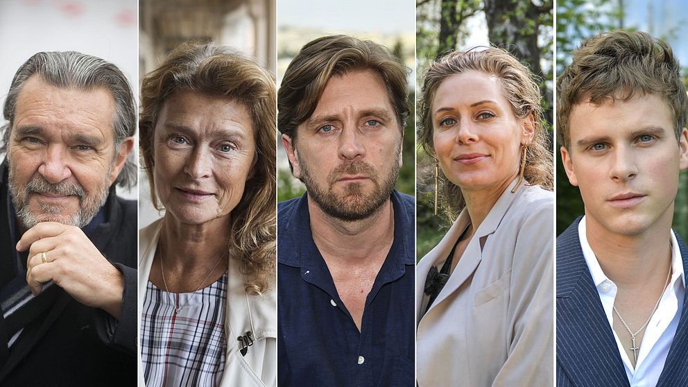 Kjell Bergqvist, Lena Endre, Ruben Östlund, Eva Röse och Adam Pålsson.