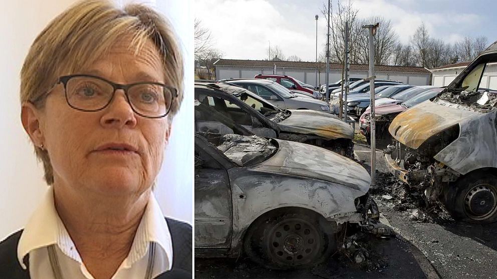 Ann-Charlotte Stenkil och bilbränder i Håsten.