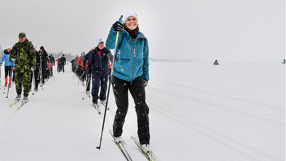 Kronprinsessan besökte i förra veckan Norrbotten och stod också då på skidor.