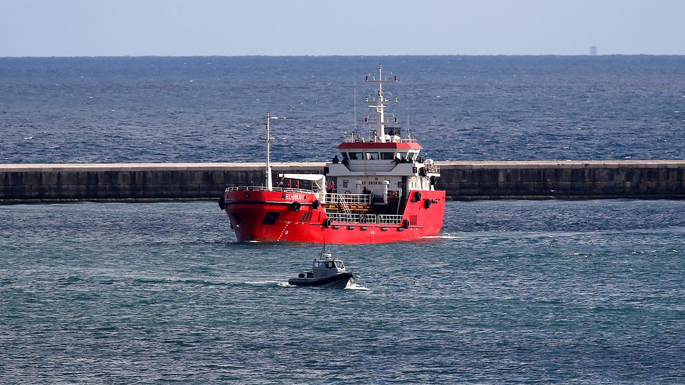 Fartyget når Vallettas hamn.