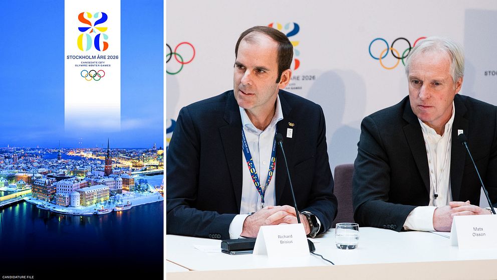 Sveriges OS-ansökan inskickad. Nu återstår omröstning av IOK den 24 juni. Till vänster SOK:s kampanjchef Richard Brisius och till höger Mats Olsson, presschef för Sveriges OS-kandidatur.
