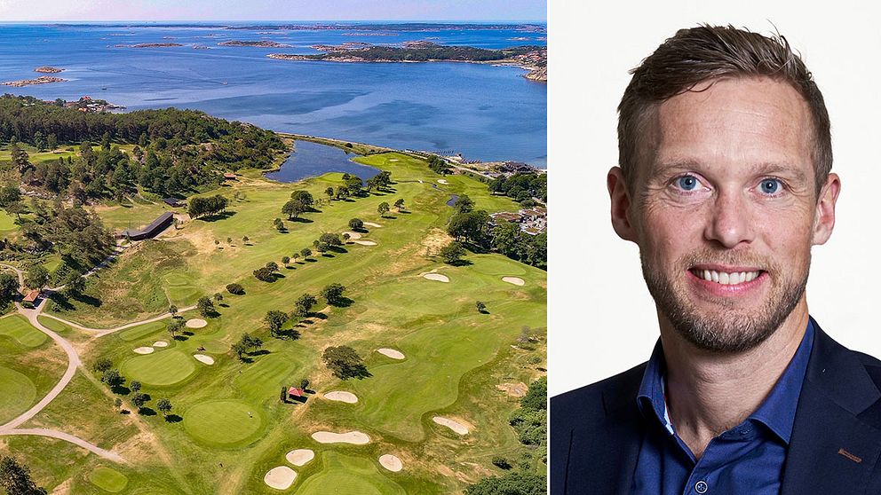 Översiktsbild på Göteborgs golfklubb. Klubbchef Niklas Svantesson.