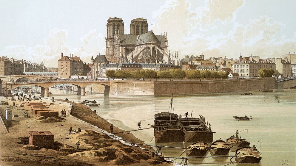 Katedralen Notre-Dame år 1830.