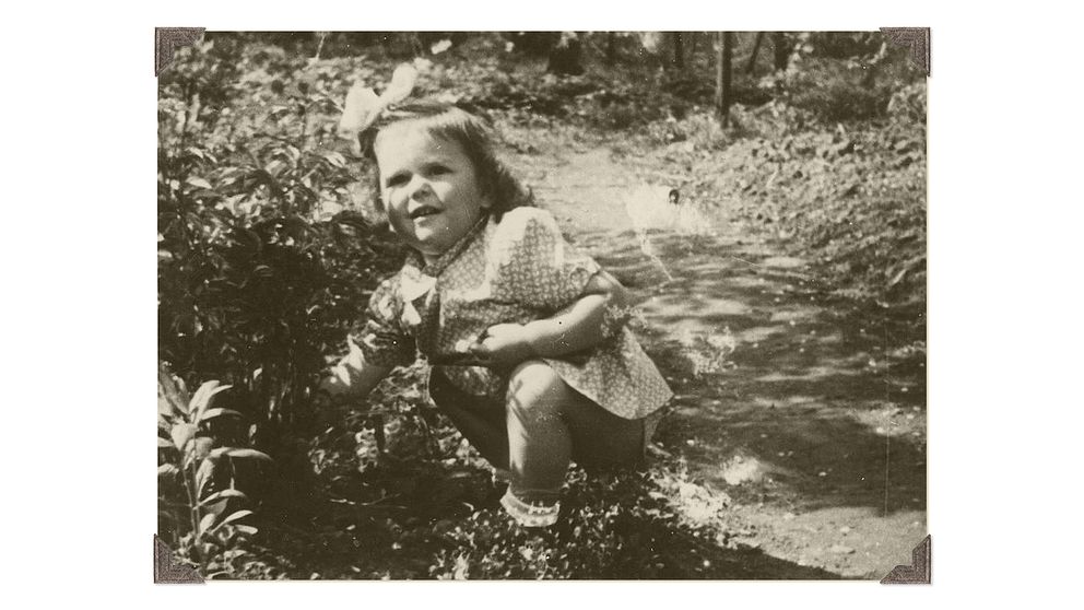 Silvia Sommerlath i Heidelberg innan familjen lämnade Tyskland 1947.