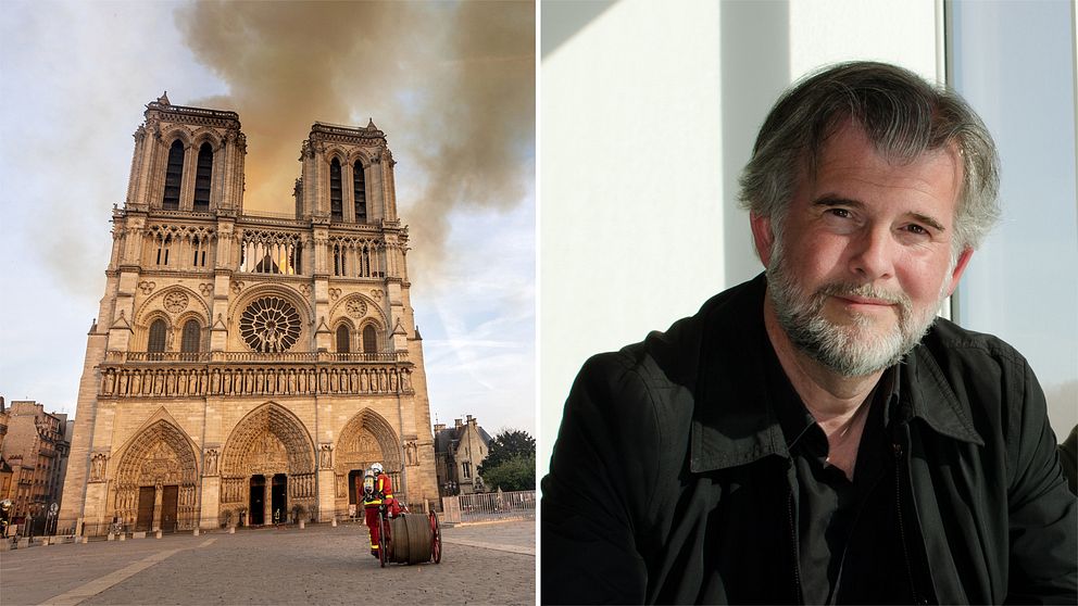 Arkitekturhistorikern Martin Rörby är positiv till möjligheten att bygga upp Notre-Dame.
