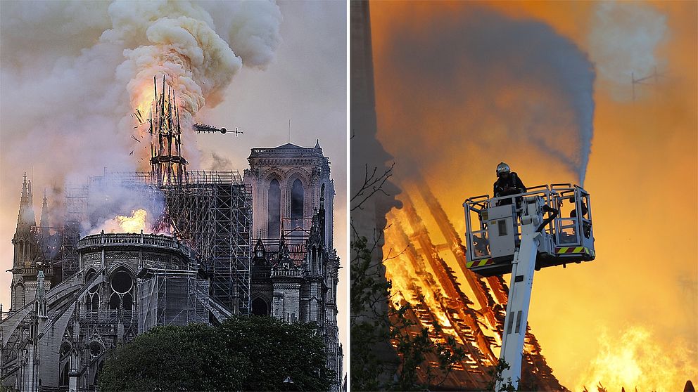 Över 400 brandmän kämpade för att få kontroll över branden i Notre-Dame.