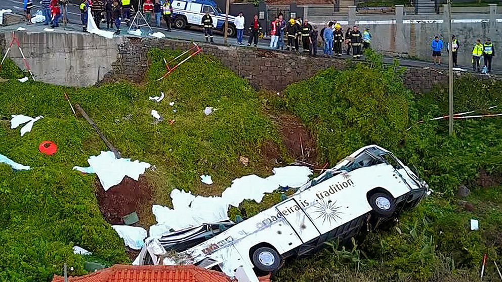 29 döda i bussolycka på Madeira