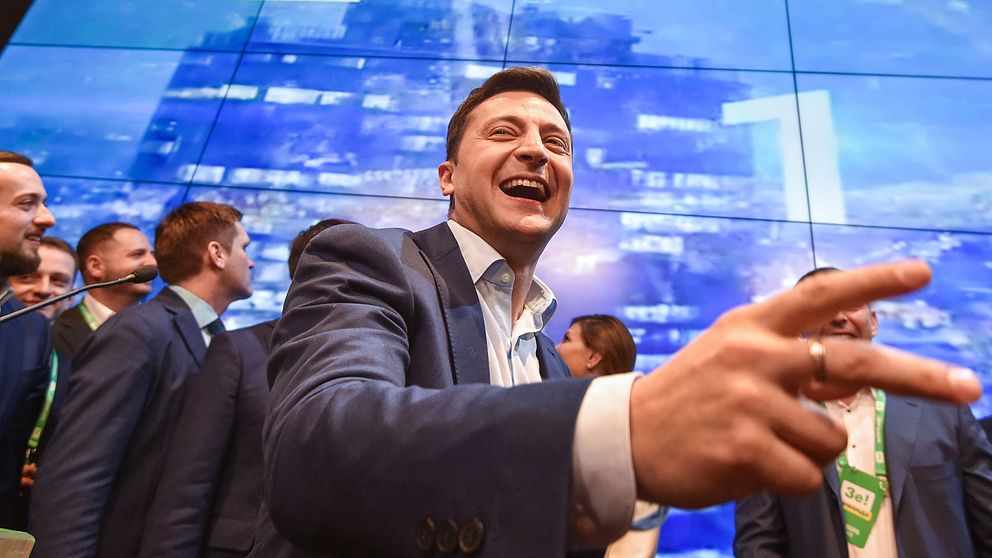 Vinnaren av det ukrainska presidentvalet, Volodymyr Zelenskij