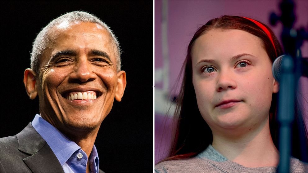 Barack Obama och Greta Thunberg