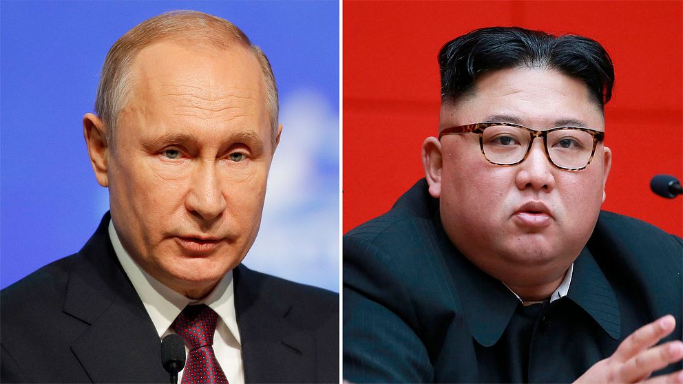 Vladimir Putin och Kim Jong-Un