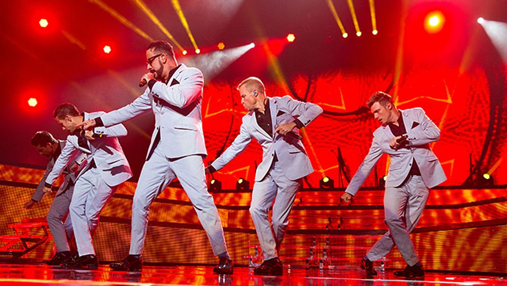 Backstreet Boys på en konsert i Omaha juni 2014.