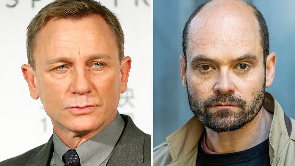 Skådespelarna Daniel Craig och David Dencik.