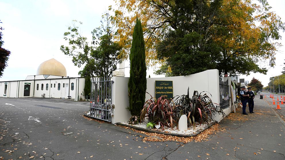 Al Noor-moskén i Christchurch, Nya Zeeland. En person har erkänt att han delat videon på terrordådet som ägde rum på platsen.