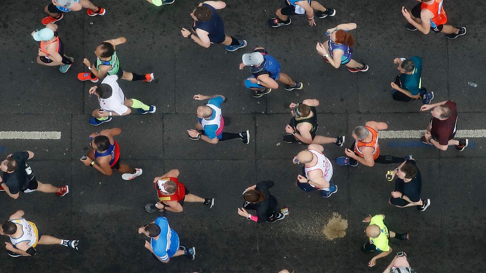 Tävlande under ett maratonlopp i London.