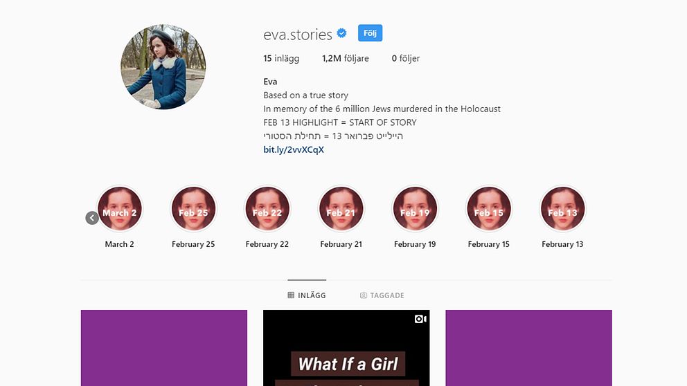 Instagramkontot om 13-åriga Eva Heymanns liv som judinna 1944 har både uppmärksammats och kritiserats.