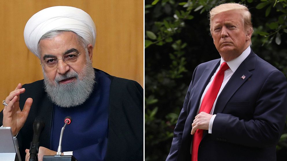 Irans president Hassan Rouhani och USA:s president Donald Trump.