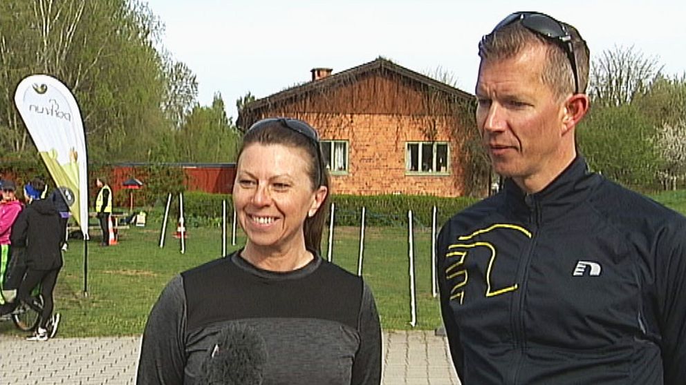 Veronica Kennett och Thomas Söderling, deltagare i loppet.