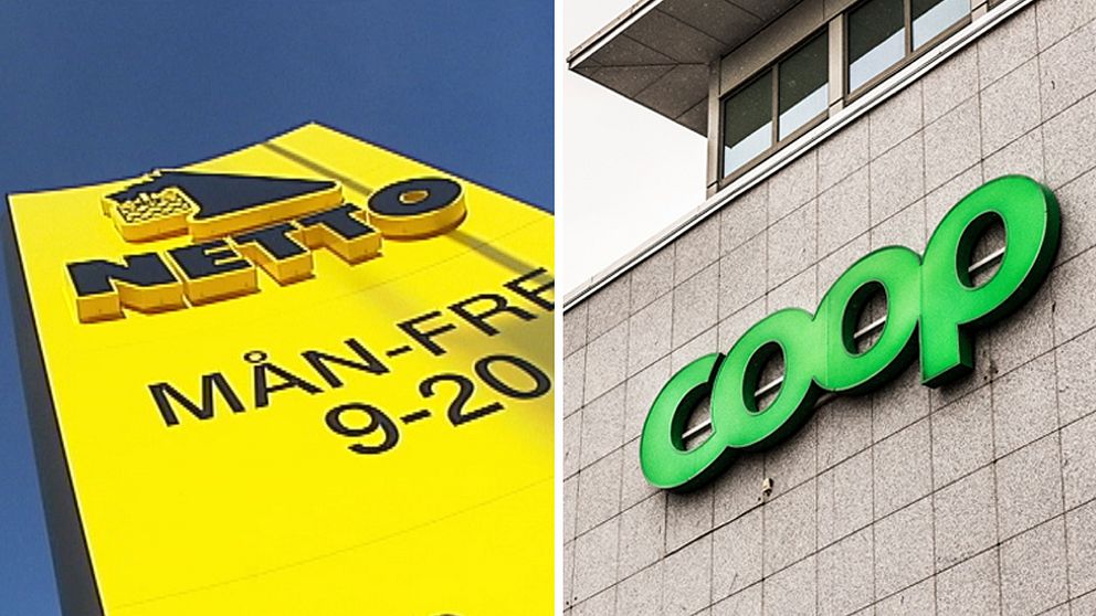 Netto och Coop.