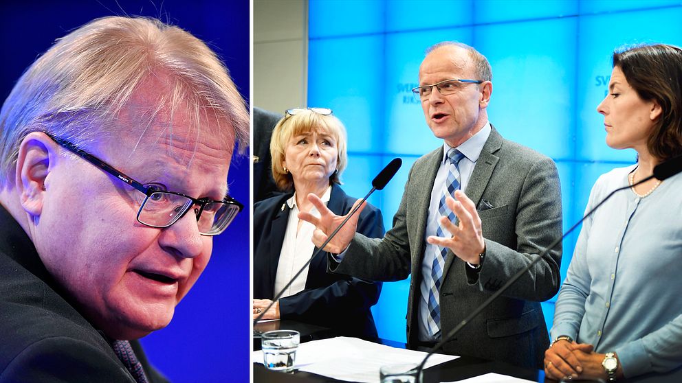 Peter Hultqvist (S) och Socialdemokraterna bär ansvaret för att Försvasberedningen nu spricker, menar Beatrice Ask (M), Mikael Oscarsson (KD) och Karin Enström (M).